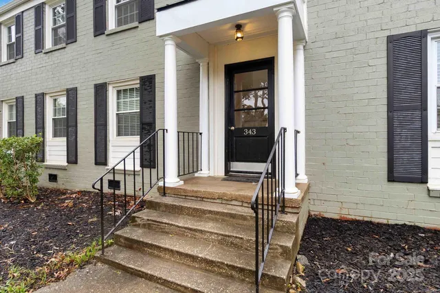 a view of a entryway door front of house