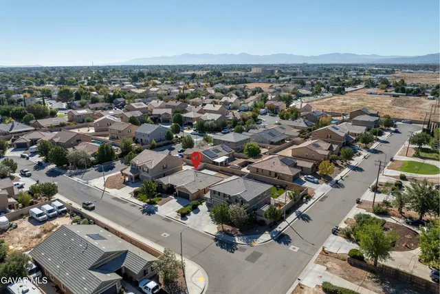 an aerial view of a city
