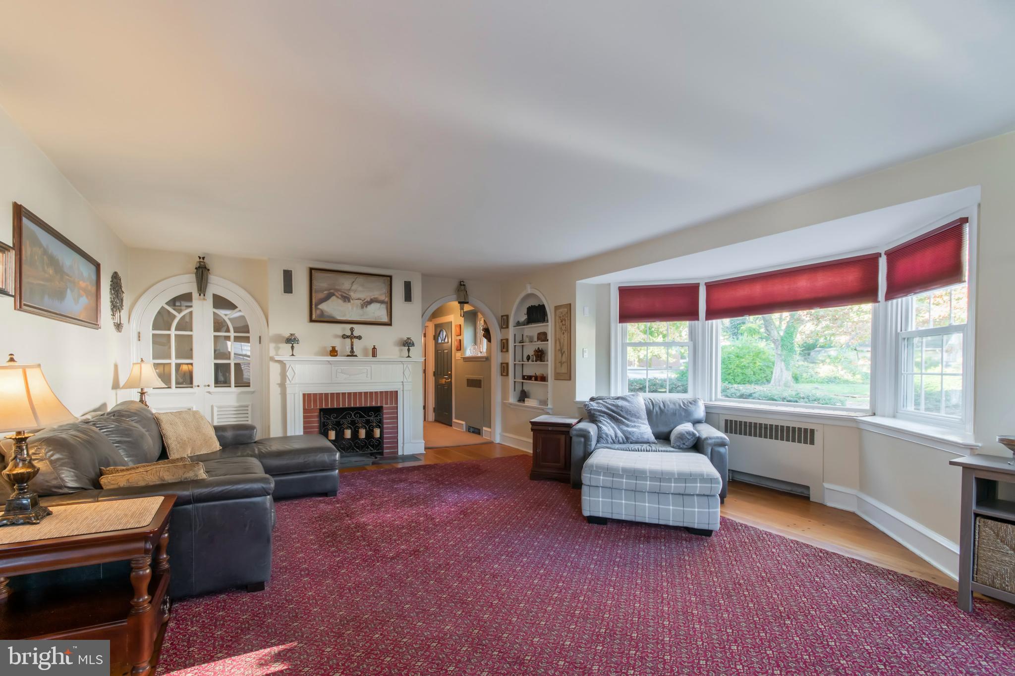 913 Gilbert Road Cheltenham, PA 19012 - Photo 11 of 36 Spacious Living Room w/ Fireplace