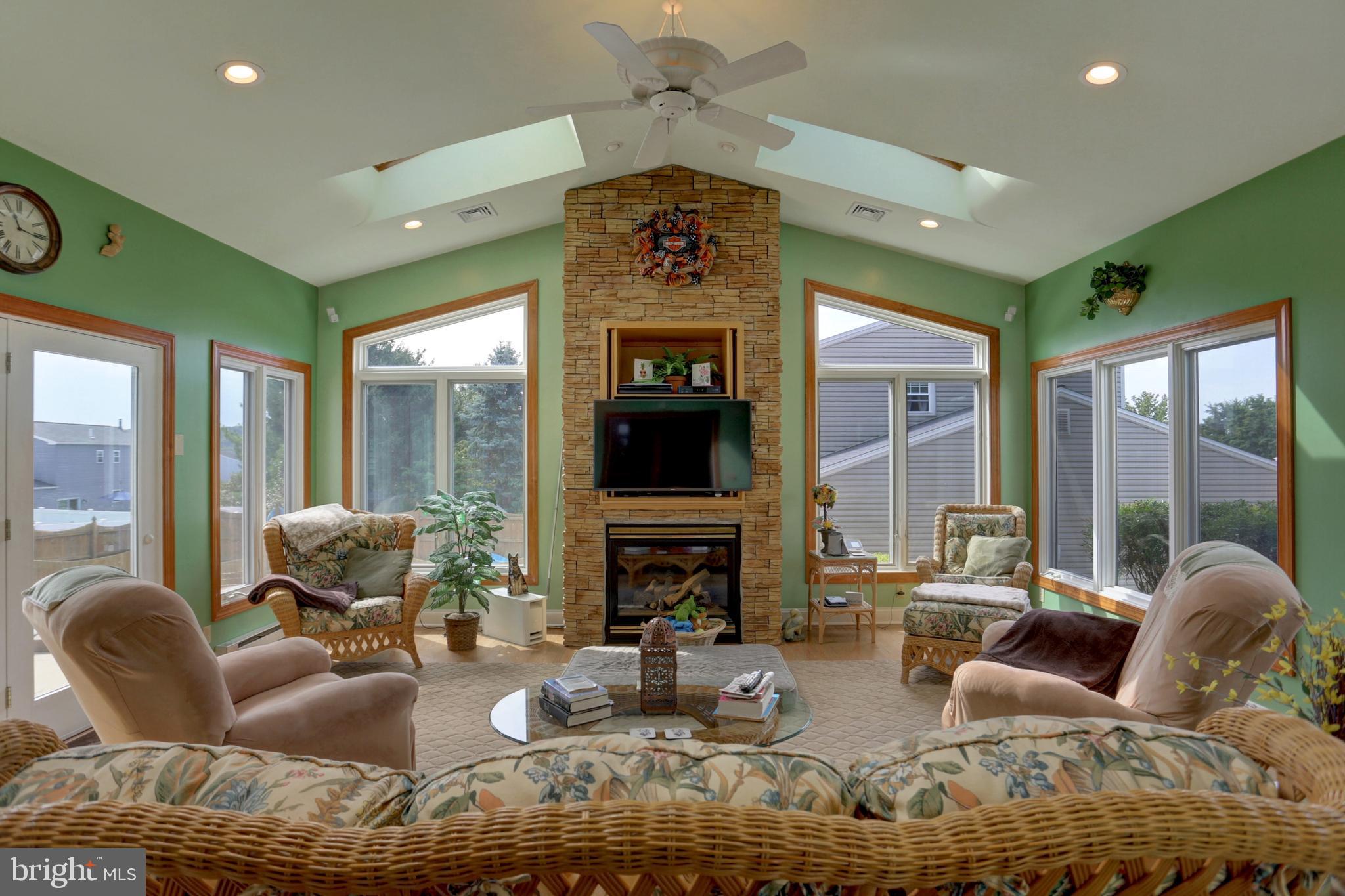 5135 Arney Road Harrisburg, PA 17111 - Photo 16 of 38 Dry stack stone fireplace--a stunning focal point!