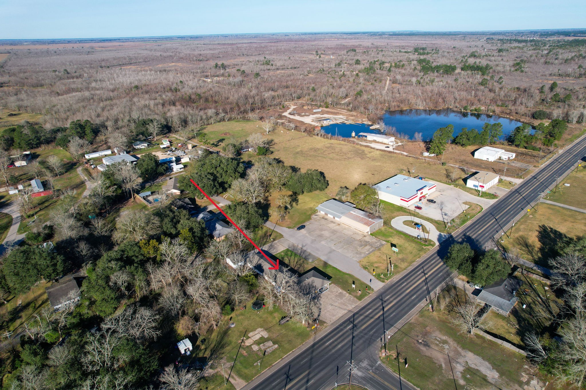 114 Main Street Hull, TX 77564 - Photo 22 of 25 an aerial view of a city