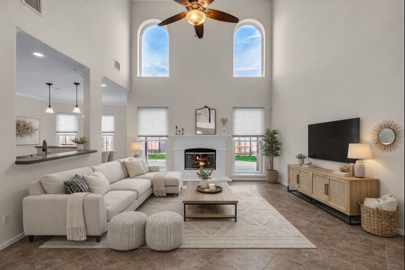 21618 Hannover Forest Spring, TX 77388 - Photo 3 of 32 Virtually staged living area open concept with natural sunlight.