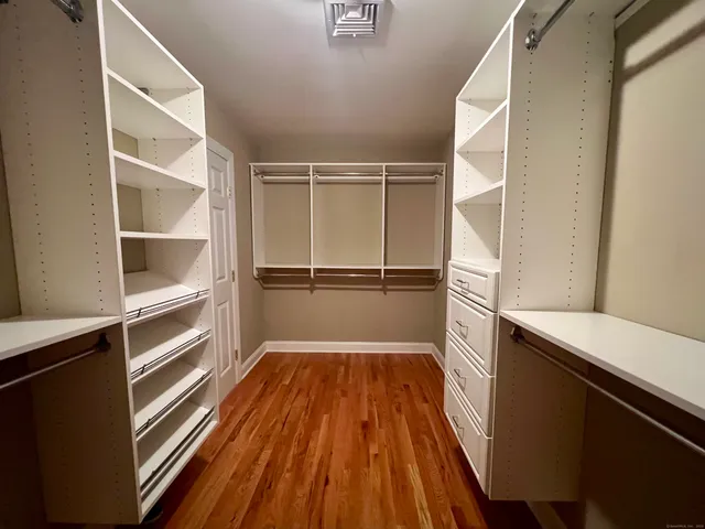 a view of wooden floor in a kitchen