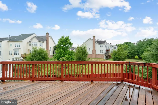 a view of a wooden deck