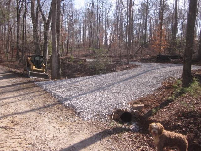 0 Bear Creek Road Talking Rock, GA 30175 - Photo 3 of 78 a view of a backyard with large trees and wooden fence