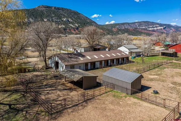 a view of an entrance of the building