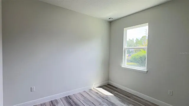 an empty room with a window