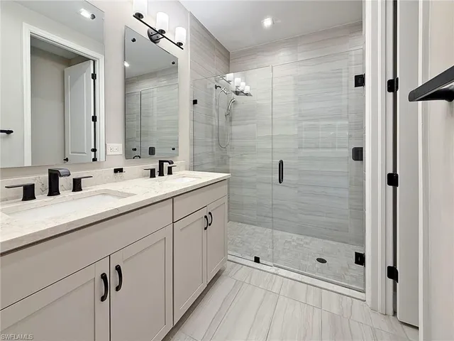 a view of street with palm trees