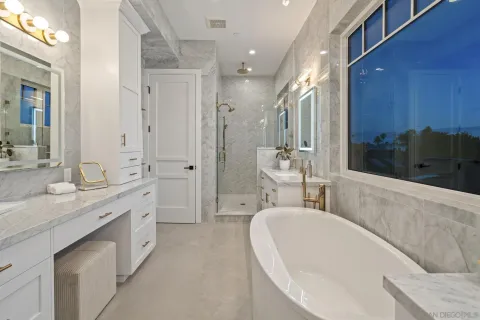 a view of a patio with couches and a potted plant on the table