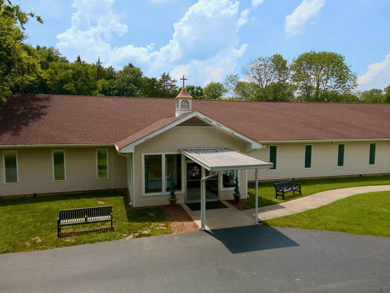 5742 Seminary Road Smyrna, TN 37167 - Photo 17 of 32 an aerial view of a house with a yard table and chairs