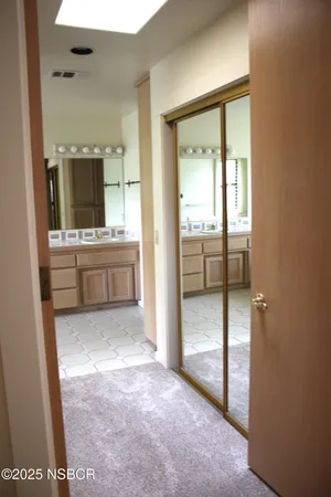 hallway with view of living room