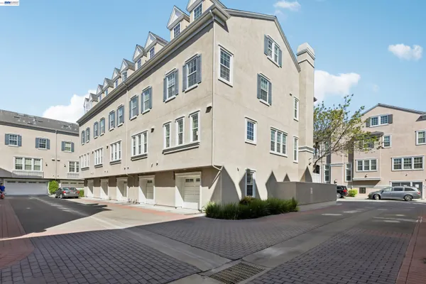 a view of a building with a street