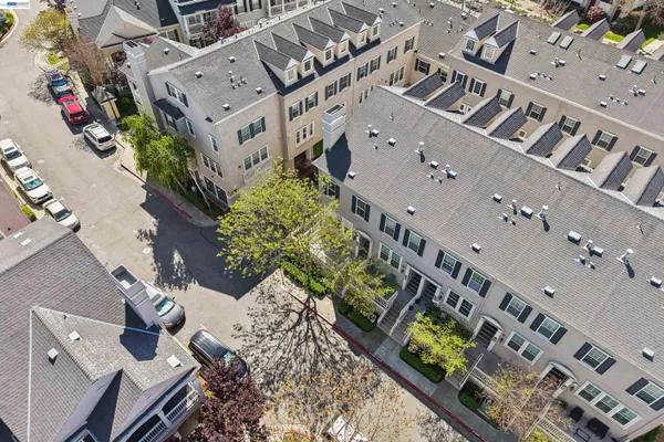 an aerial view of a building