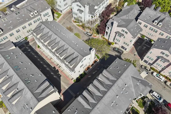 an aerial view of a city