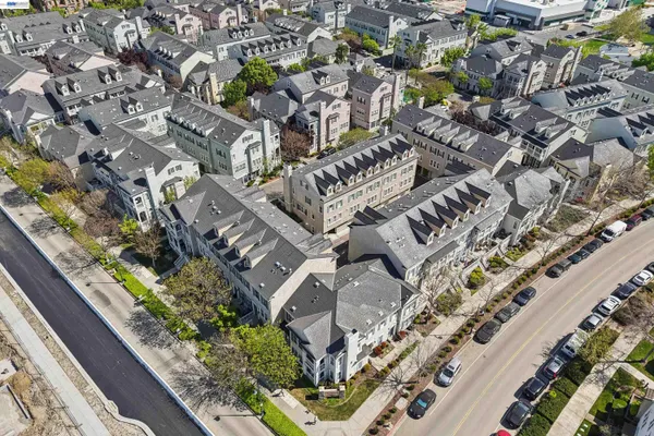 an aerial view of a city