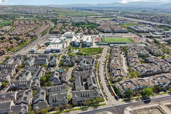 an aerial view of multiple house