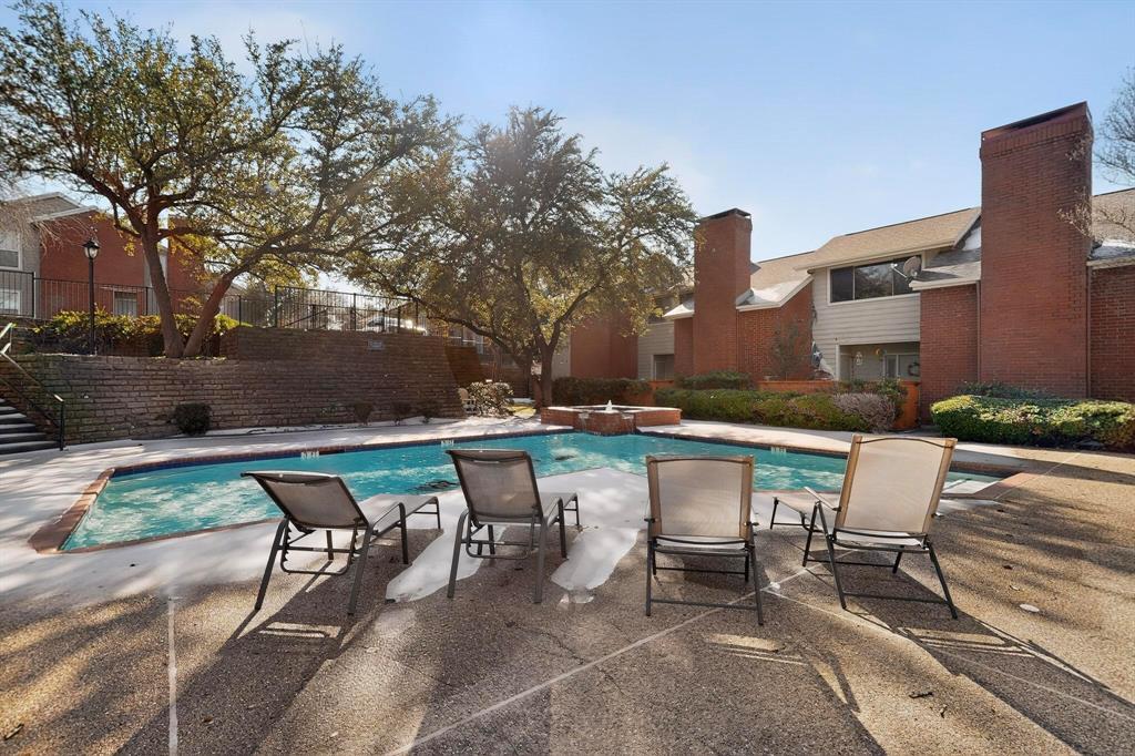 8404 Forest Lane, Unit 1305 Dallas, TX 75243 - Photo 30 of 32 a view of backyard with outdoor seating a patio and plants