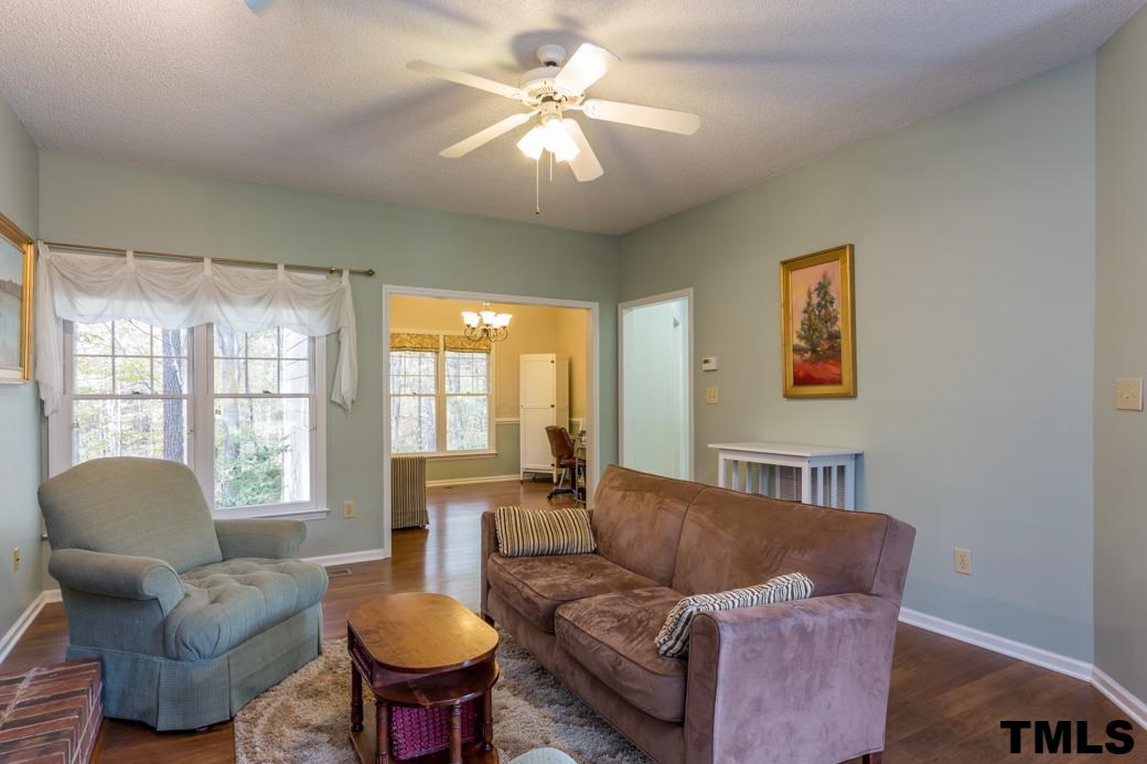 1241 Hillingdon Way Raleigh, NC 27614 - Photo 3 of 21 This Family Room is a great open space to enjoy family and friends. Entry Foyer at the front features a coat closet, and stairs to the bedrooms are adjacent.