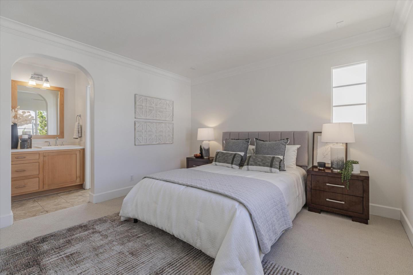 1382 Dahlia Loop San Jose, CA 95126 - Photo 16 of 31 a bedroom with a bed and a couch