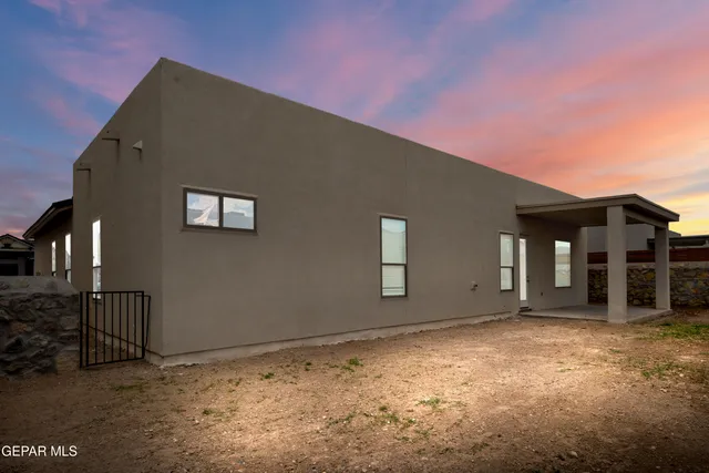 a backyard of a house