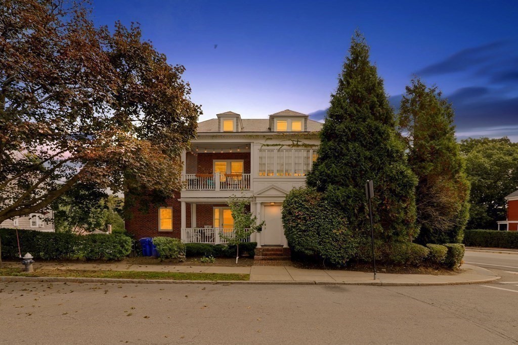 3 Clark Road Brookline, MA 02445 - Photo 23 of 24 a front view of a house with a yard