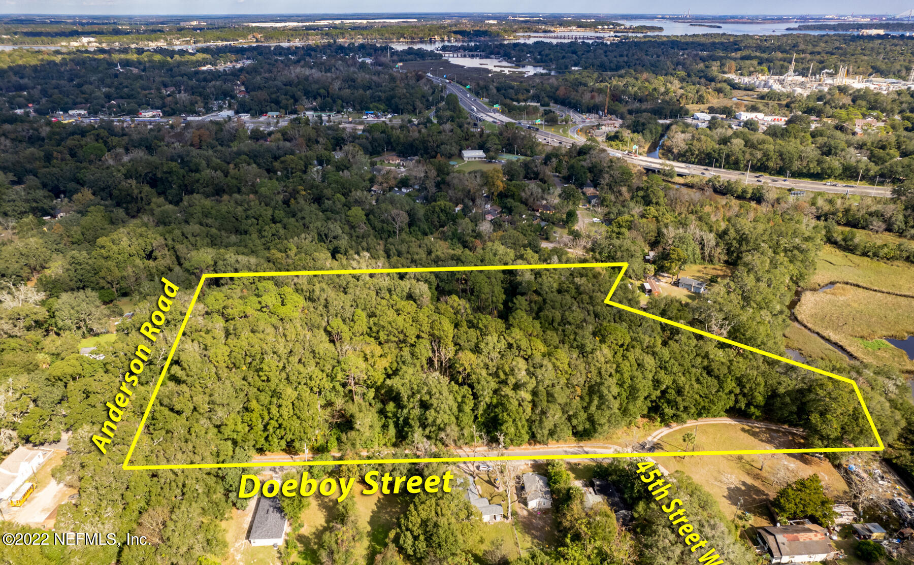 0 Anderson Road Jacksonville, FL 32208 - Photo 2 of 6 an aerial view of residential houses with swimming pool