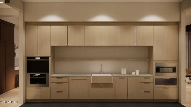 a view of cabinets and wooden floor