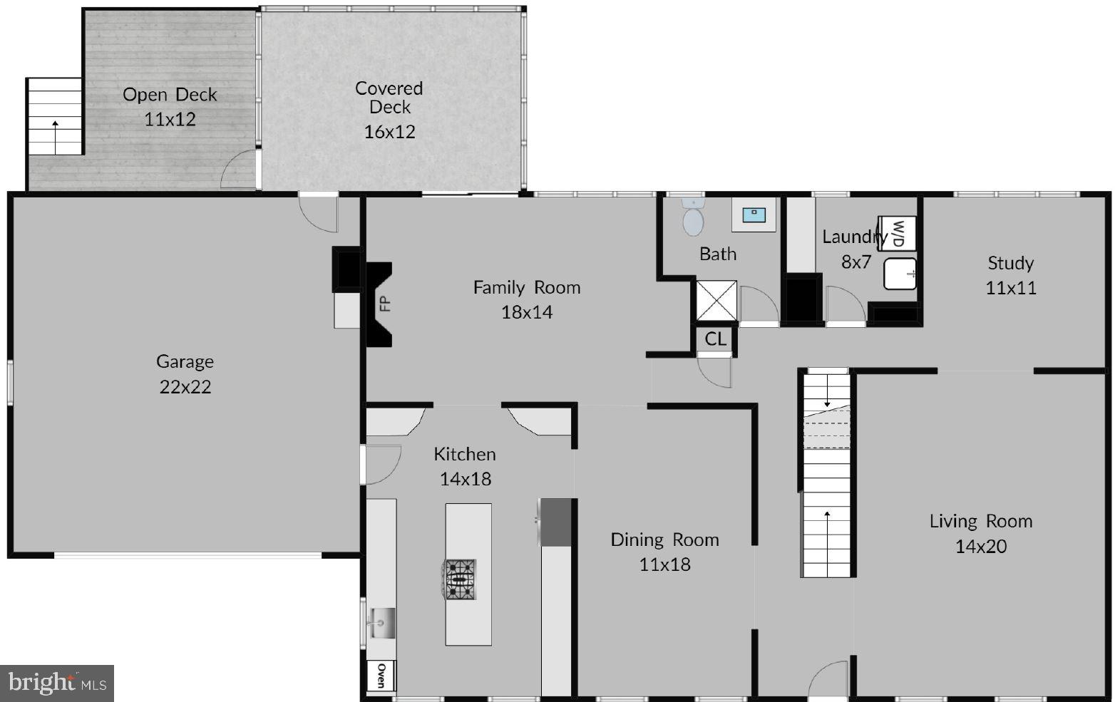 2072 Bingham Court Reston, VA 20191 - Photo 33 of 35 Main Level Floor Plan