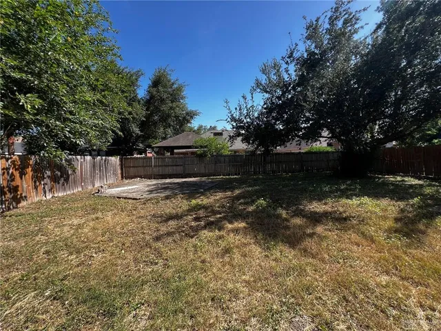 a view of backyard with green space