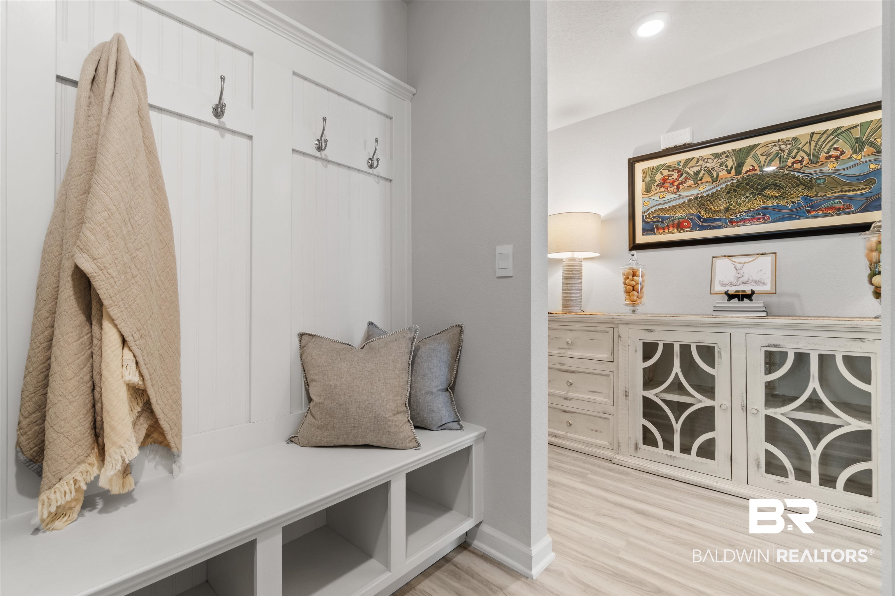 24472 Ringneck Loop Elberta, AL 36530 - Photo 17 of 46 Mudroom with recessed lighting, light wood-style flooring, and baseboards