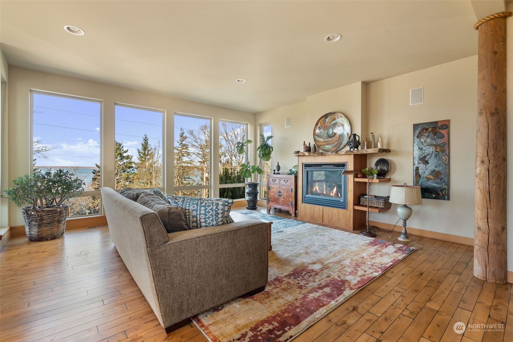 341 South State Street Bellingham, WA 98225 - Photo 12 of 40 a living room with furniture and a fireplace