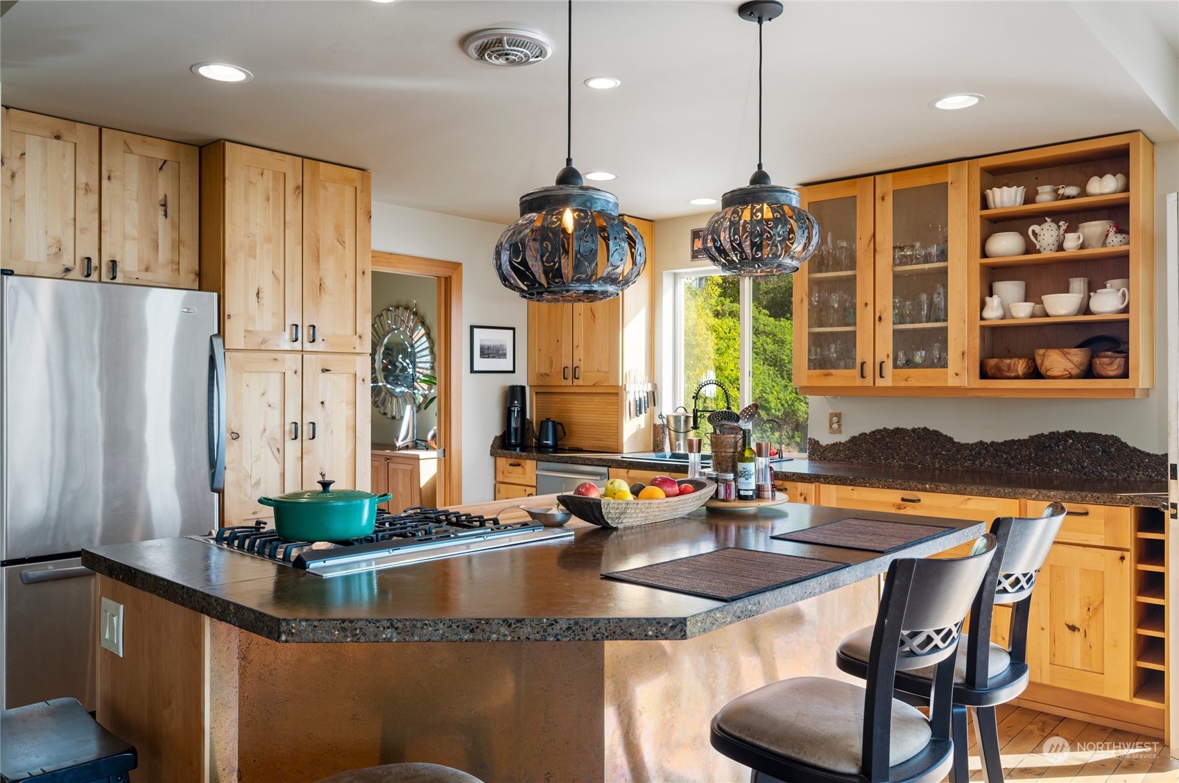 341 South State Street Bellingham, WA 98225 - Photo 15 of 40 a kitchen with stainless steel appliances granite countertop a sink a stove and a refrigerator