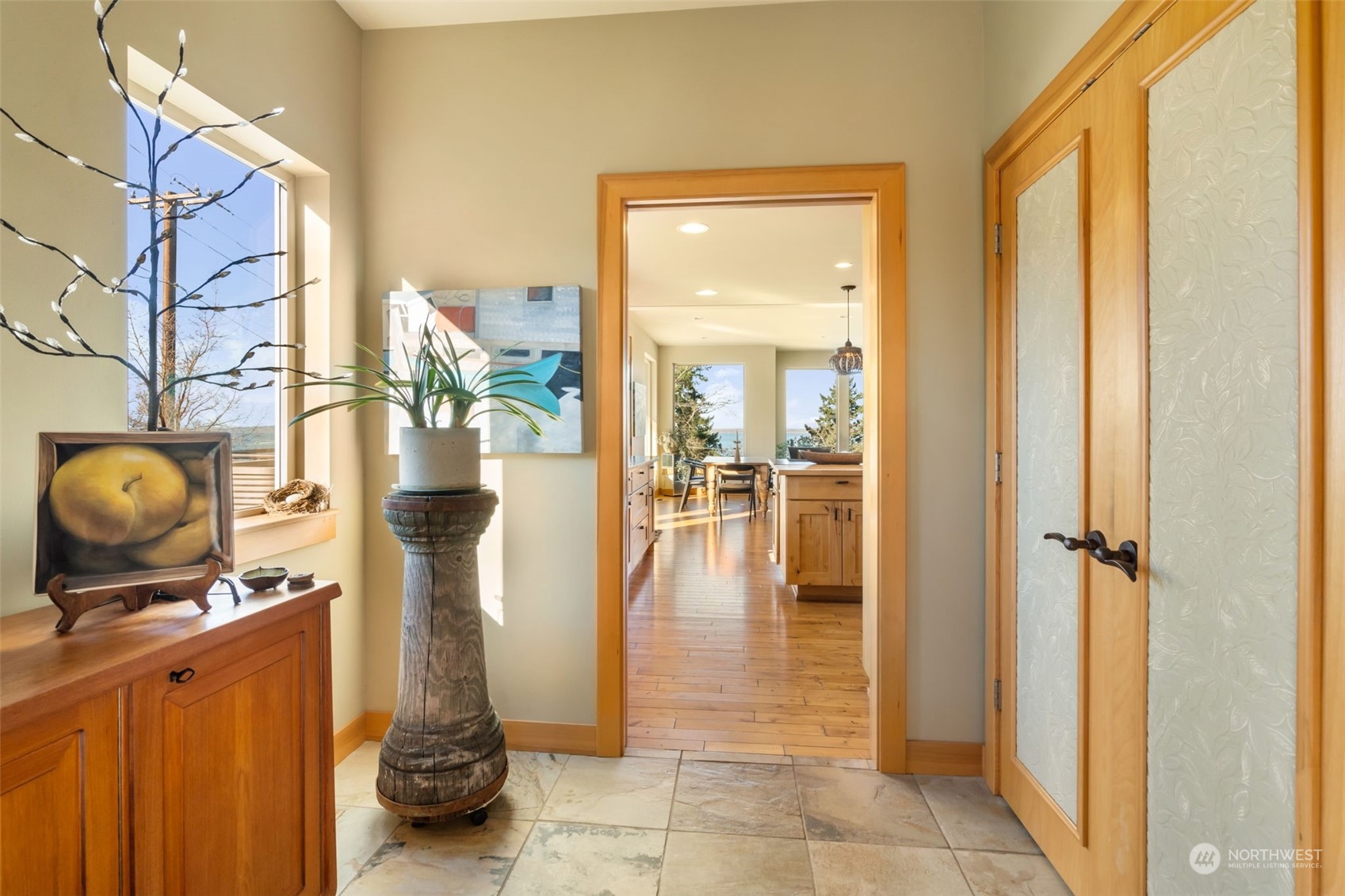 341 South State Street Bellingham, WA 98225 - Photo 29 of 40 a view of a hallway with wooden floor and a bathroom