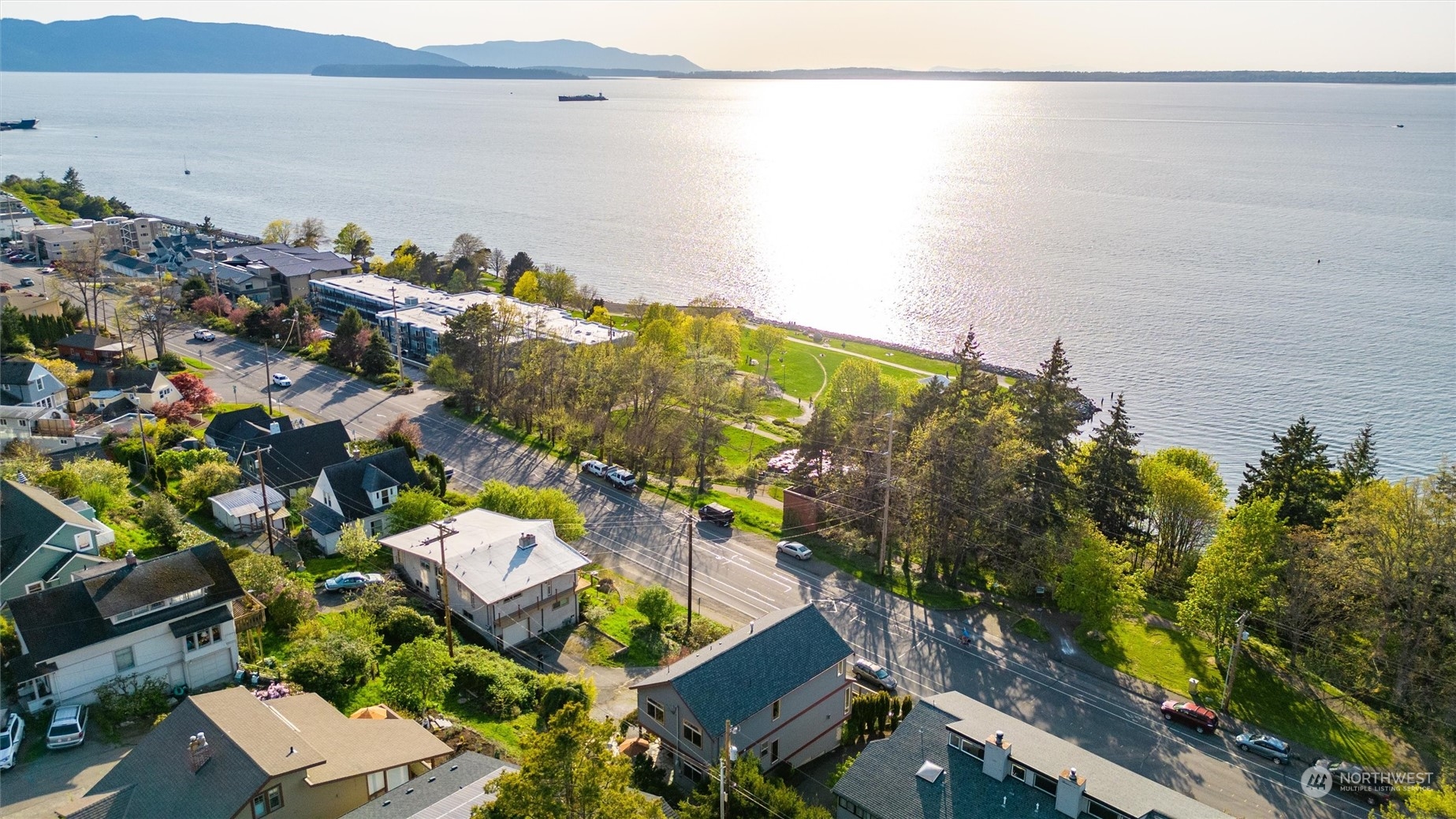 341 South State Street Bellingham, WA 98225 - Photo 6 of 40 an aerial view of a house with a lake view