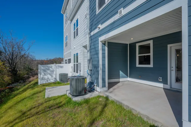 a view of a wooden door