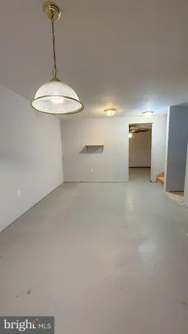 a view of a livingroom with a chandelier