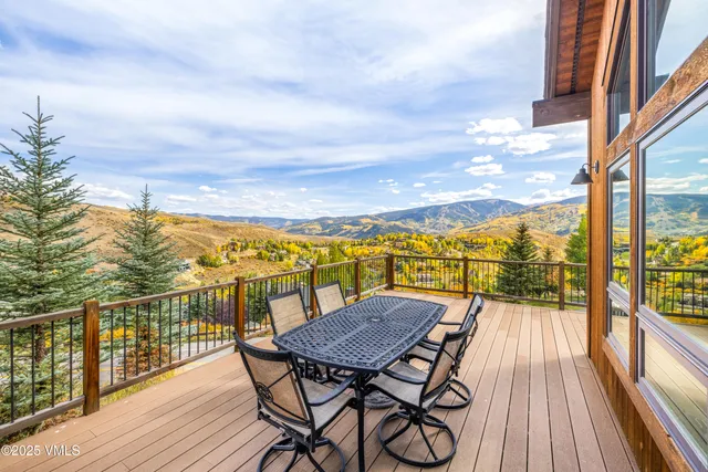 a view of city from a balcony