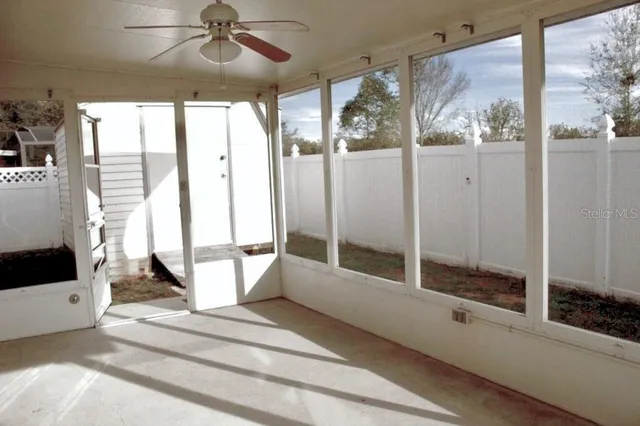 a view of a front door and a porch
