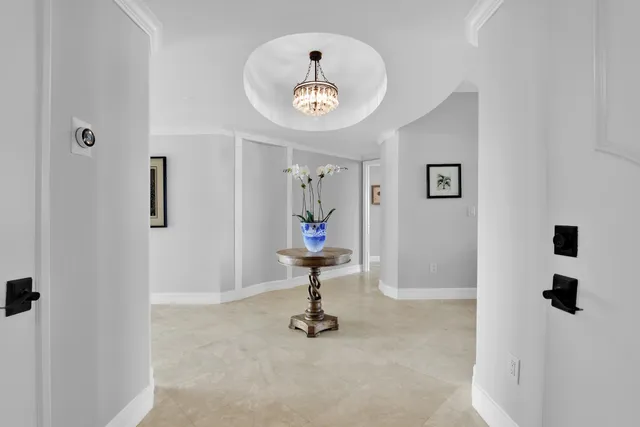 a view of balcony with couch and wooden floor