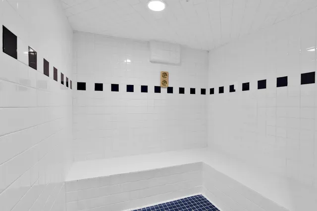 a view of a lake with a terrace