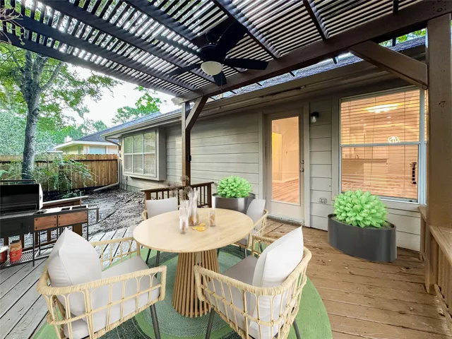 a outdoor space with furniture