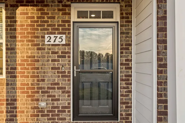 a view of a door with a glass door