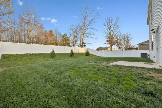 a view of backyard of house