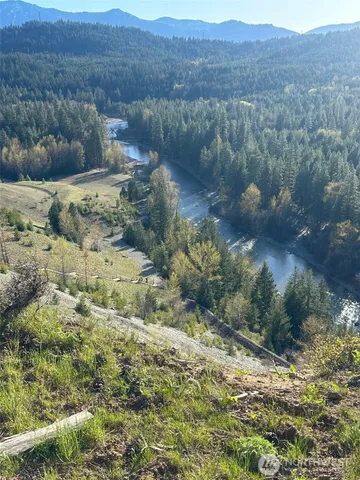 a view of lake and mountain