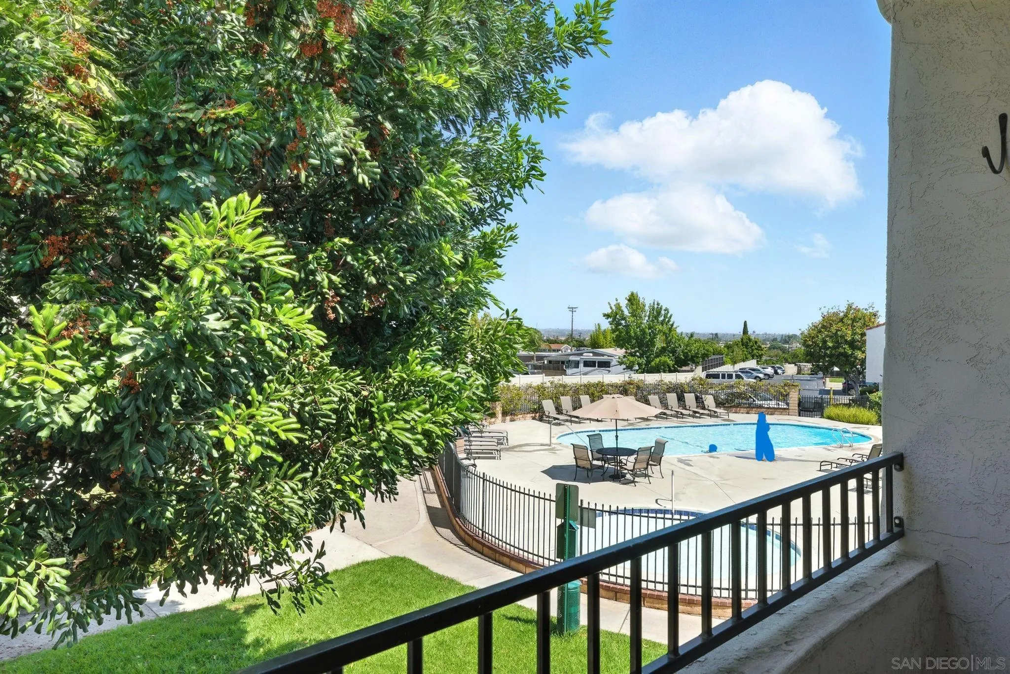 3575 Ruffin Road, Unit 204 San Diego, CA 92123 - Photo 23 of 29 a view of a balcony with furniture