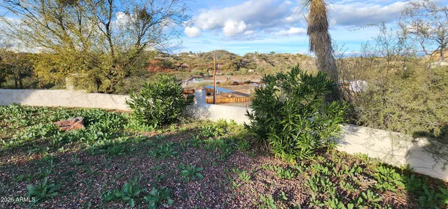 a view of a lake with a city