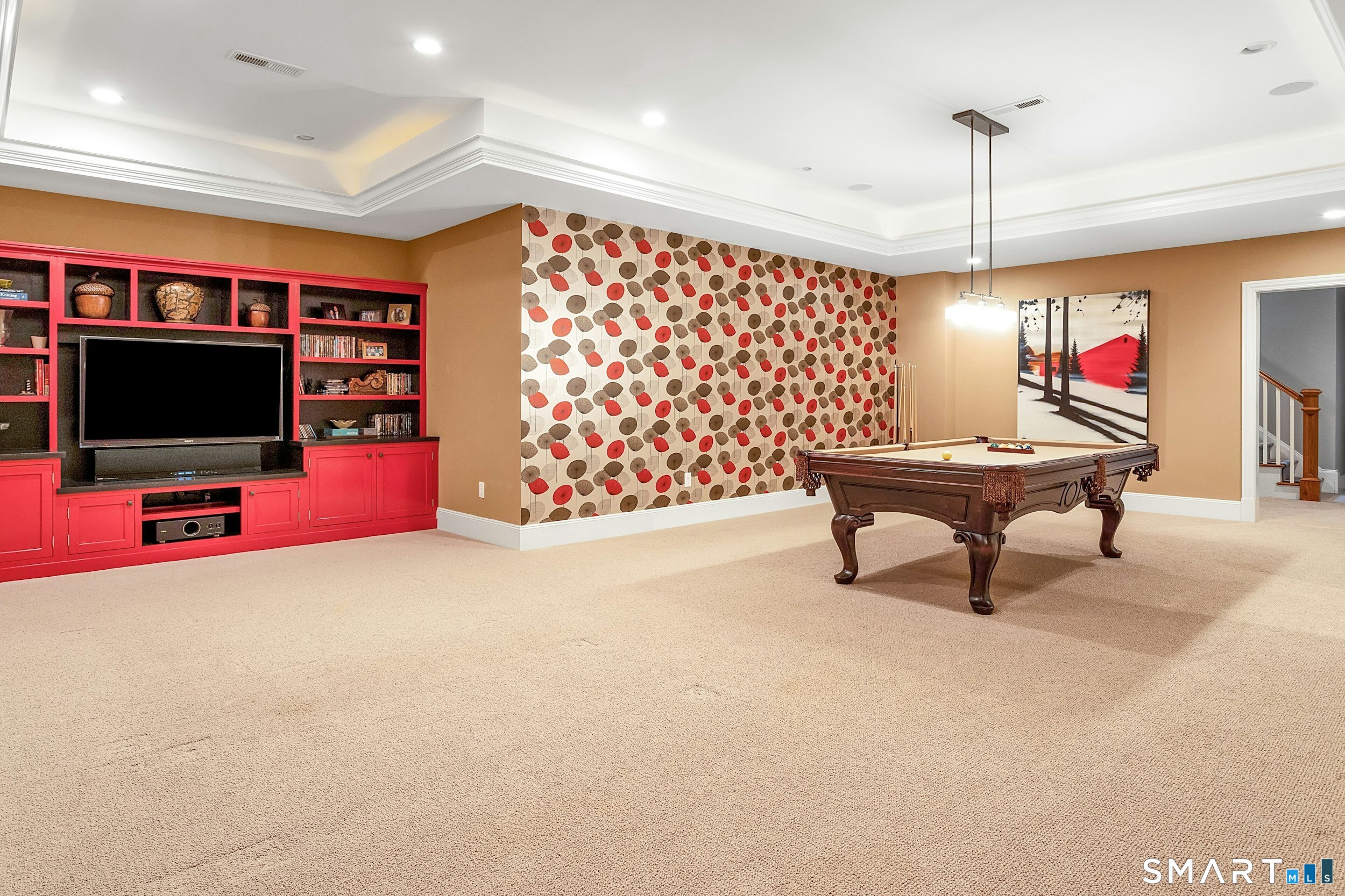 206 Umpawaug Road Redding, CT 06896 - Photo 30 of 40 Billiards Room (Lower Level)
