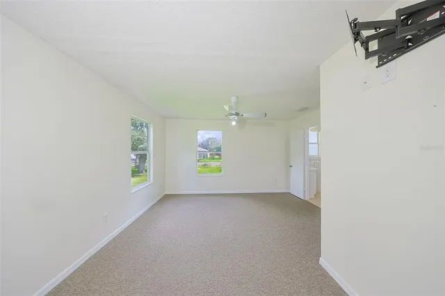 an empty room with a window