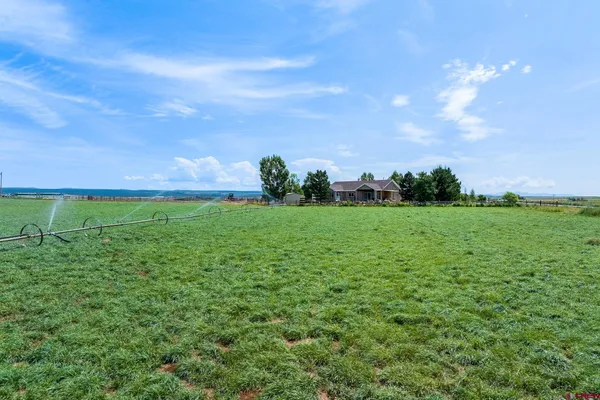 an aerial view of a house with a lake view