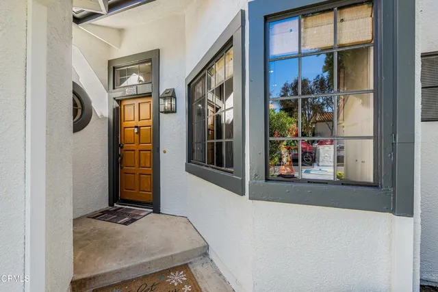 a view of front door of house